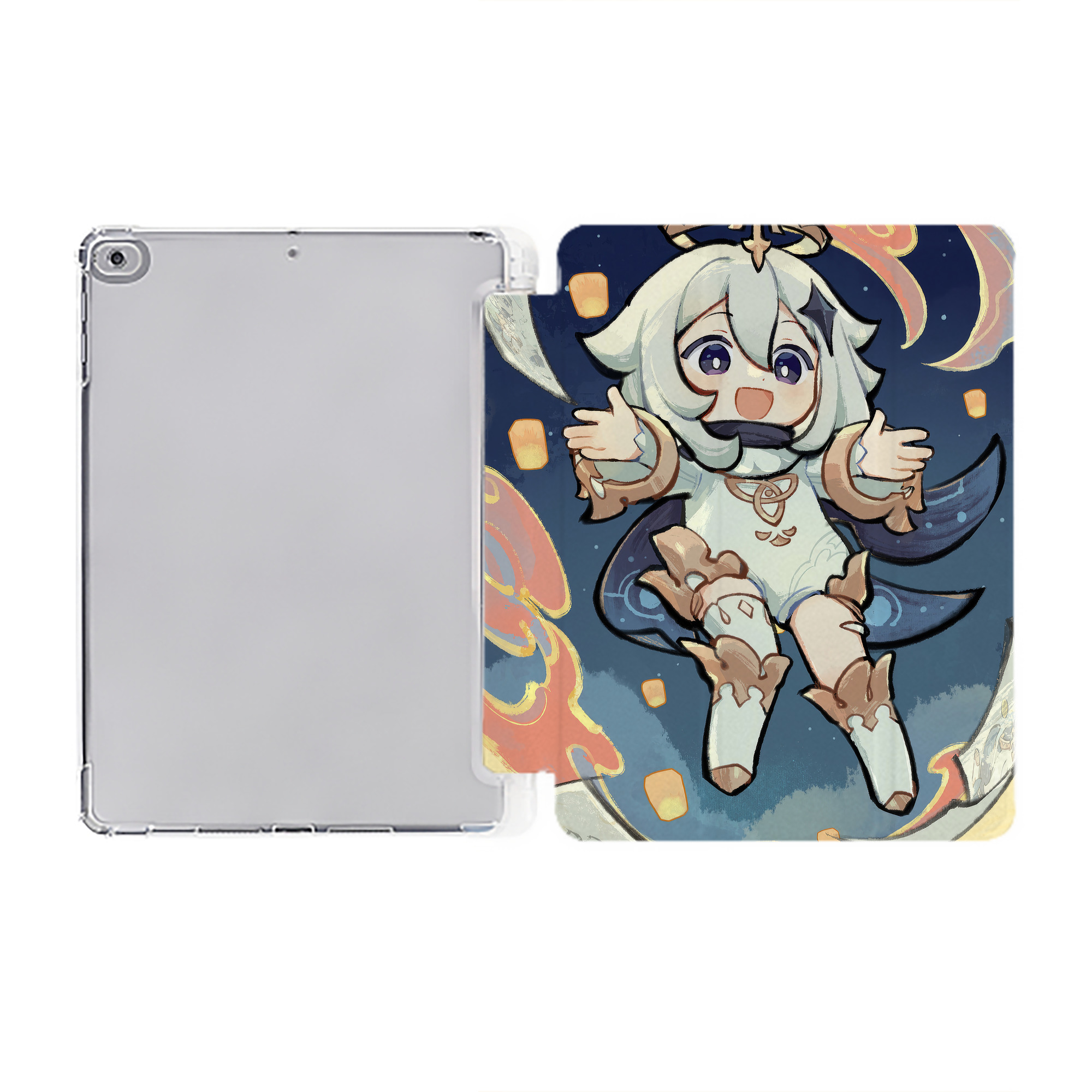 げんし神 genshin IPad ケース ペン収納付き 三つ折りスタンド PUレザー×シリコン 対応機種9.5/10.5/10.9インチ